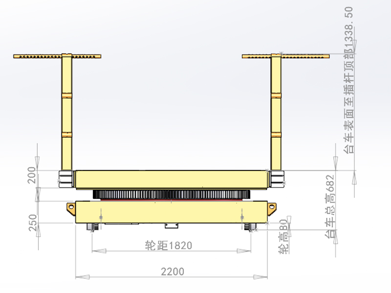 customized channel steel platform for stone block trimming