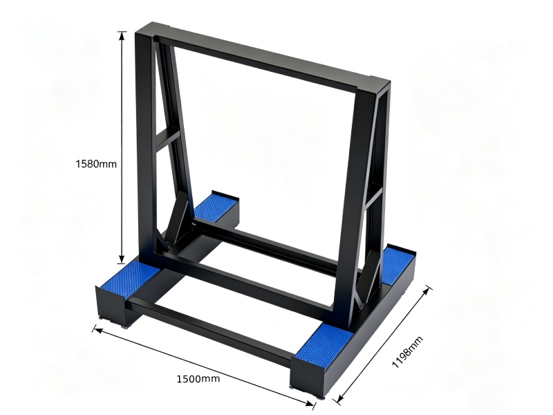 A-frame granite storage racks