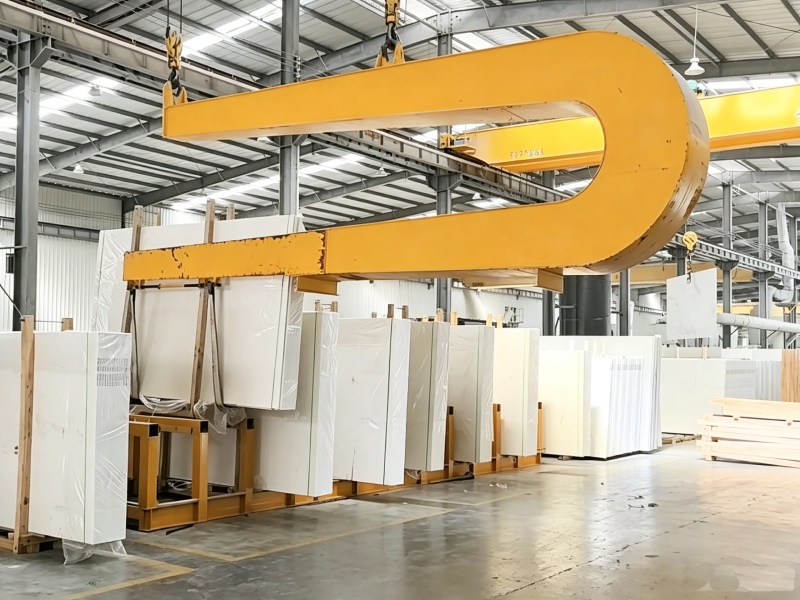 Overhead crane matched loading boom