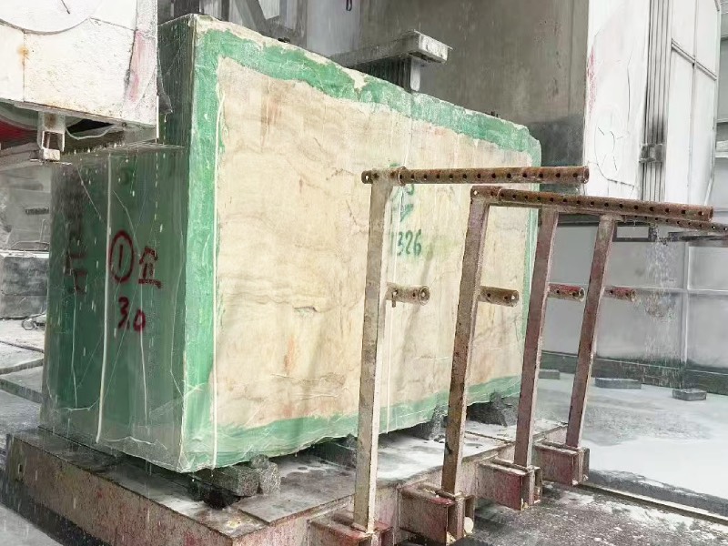 marble block worktable to match gang saw