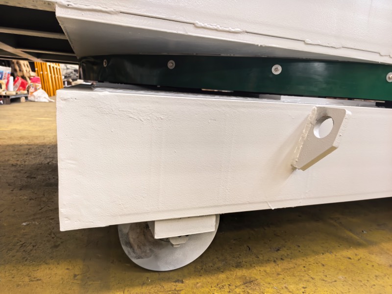 rotatable worktable for marble block loading and processing