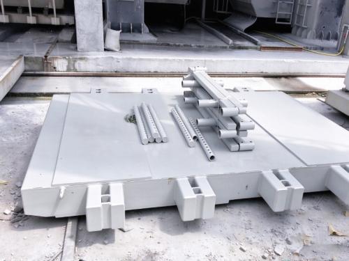 Big stone block worktable or bogie